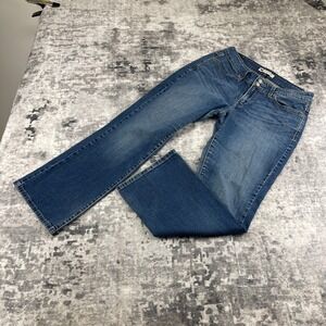Vtg Levi's Curvy Bootcut Jeans 31x30 Blue Denim Flap Pocket Stretch Western Y2K